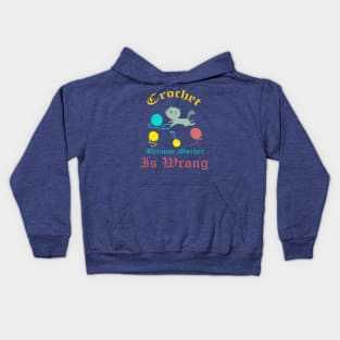 funny crochet cat lover Kids Hoodie